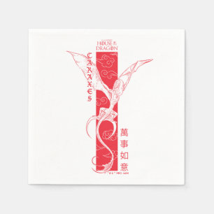 Caraxes in Flight Banner Chinese New Year 萬事如意 Napkin