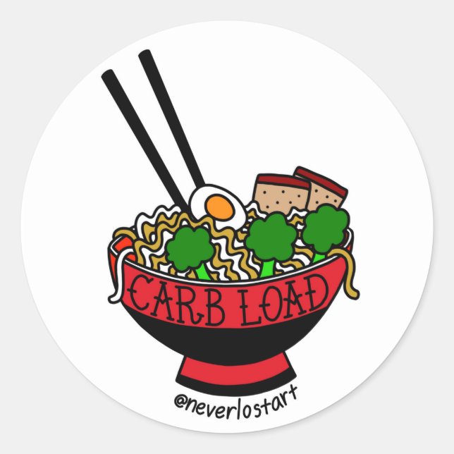 Carb Load Ramen Sticker (Front)