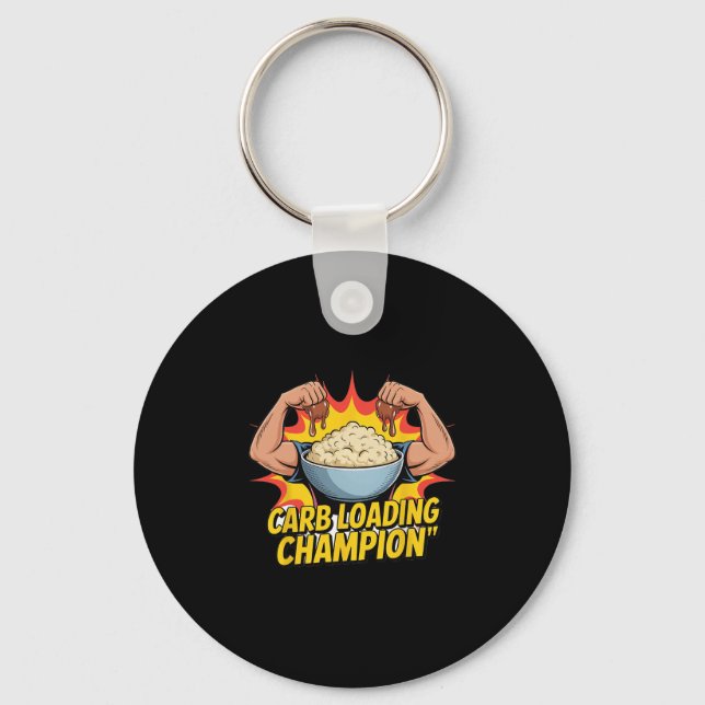 Carb Loading Champion Funny Thanksgiving Potatoes  Keychain (Front)