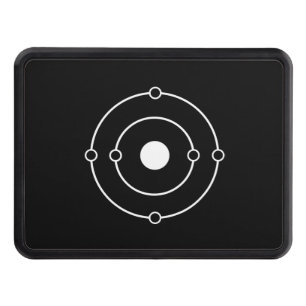 carbon atom science  biology chemistry trailer hitch cover