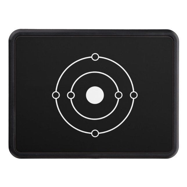 carbon atom science  biology chemistry trailer hitch cover (Front)