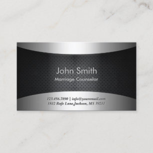 Carbon Black Marriage Counseling Business Card