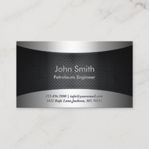 Carbon Black Petroleum Engineer Business Card