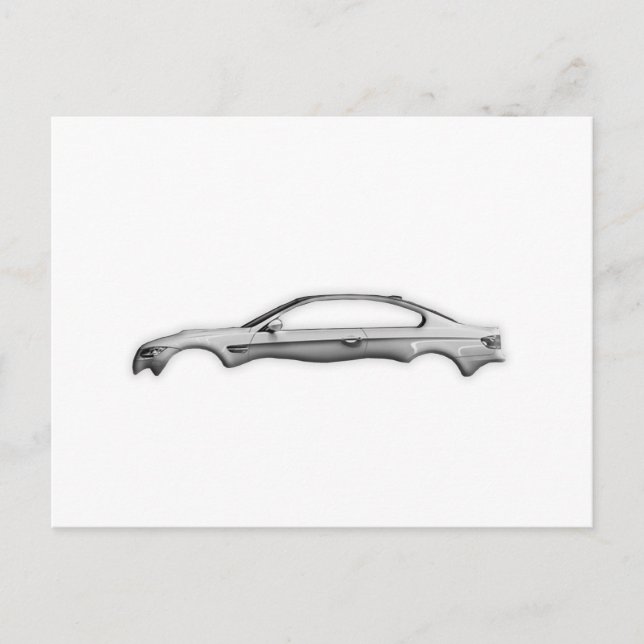 Carbon Car M3 3D Fashion Accessory Transparent Postcard (Front)