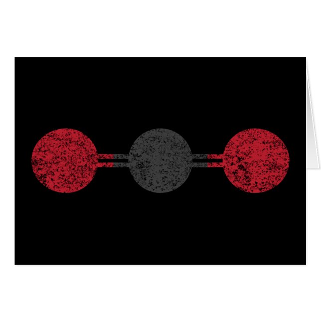 Carbon Dioxide Molecular Structure (Front Horizontal)