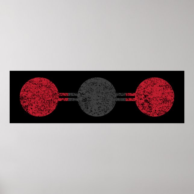 Carbon Dioxide Molecular Structure Poster (Front)