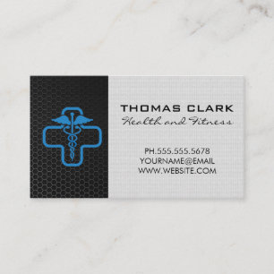 Carbon Fiber   Health Doctor Logo Business Card