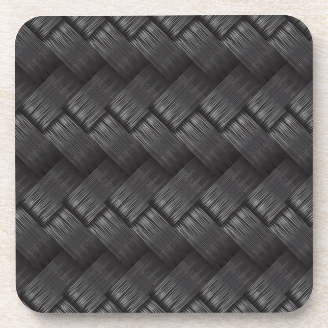 Carbon Fiber Weave Texture Coaster (Front)
