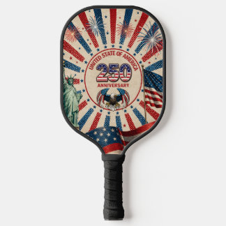 Carbon Fibre 250 USA Birthday Pickleball Paddle   