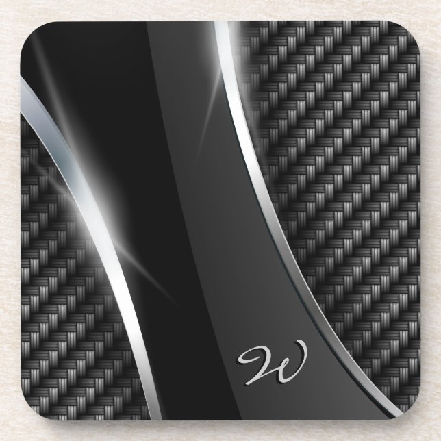 Carbon Fibre 3 Coaster (Front)