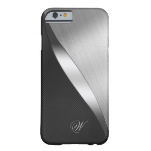 Carbon Fibre and Brushed Metal Barely There iPhone 6 Case