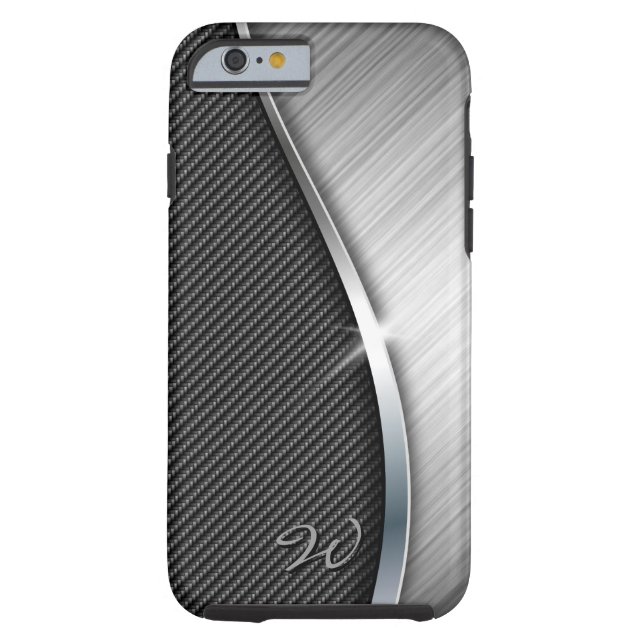 Carbon Fibre & Brushed Metal 4 Case (Back)
