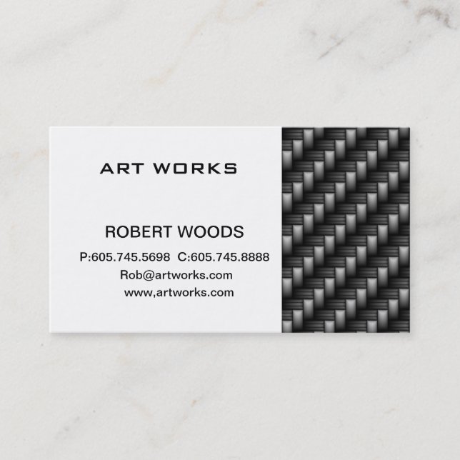 carbon fibre business card (Front)