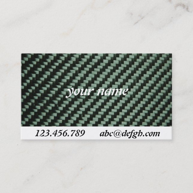 carbon fibre business cards (Front)