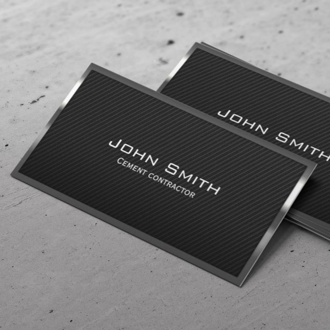 Carbon Fibre Cement Contractor Business Card (Creator Uploaded)
