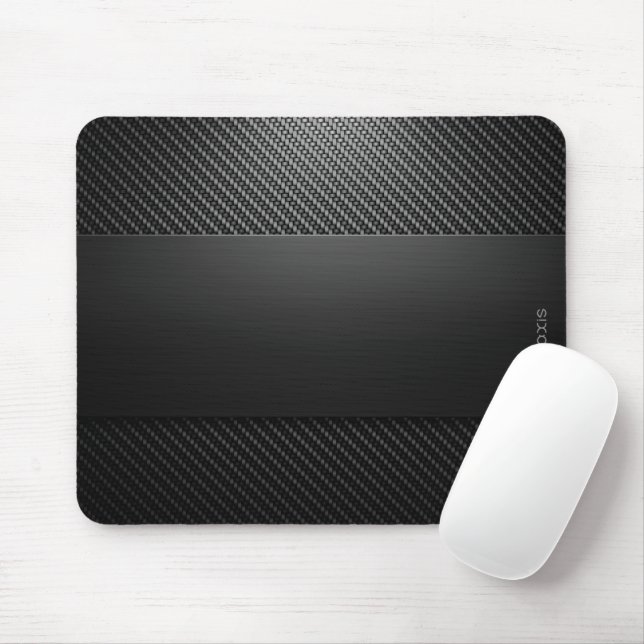 Carbon Fibre Design Mouse pad by Axis in Black  (With Mouse)