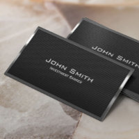 Carbon Fibre Investment Banker Business Card