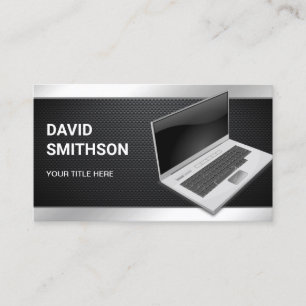 Carbon Fibre Laptop PC Computer Repair Technician Business Card