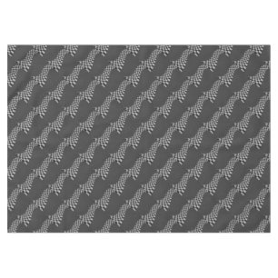 Carbon Fibre Like Racing Flag Wave Print Tablecloth