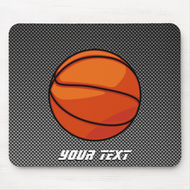 Carbon Fibre look Basketball Mouse Pad (Front)