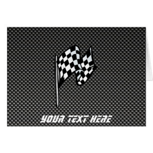 Carbon Fibre look Chequered Flag