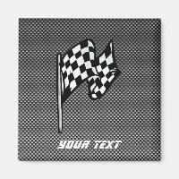 Carbon Fibre look Chequered Flag