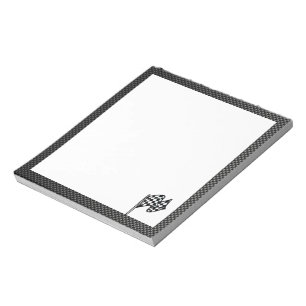 Carbon Fibre look Chequered Flag Notepad