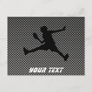 Carbon Fibre look Tennis Postcard