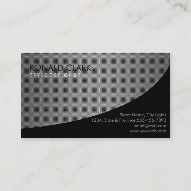 Carbon Fibre Metal Black Professional Business Card (Front)