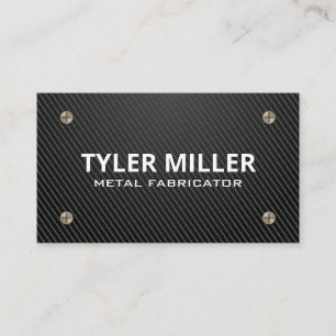Carbon Fibre   Metal Screws Business Card