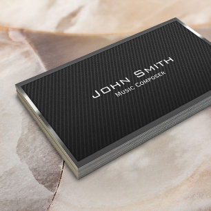 Carbon Fibre Music Composer Business Card