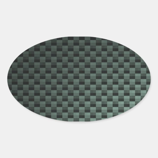 Carbon Fibre Patterned Oval Sticker (Front)