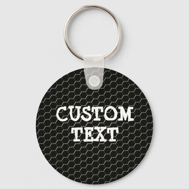 Carbon-fibre-reinforced polymer keychain (Front)