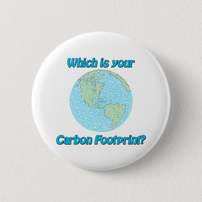 Carbon Footprint 2 Inch Round Button (Front)