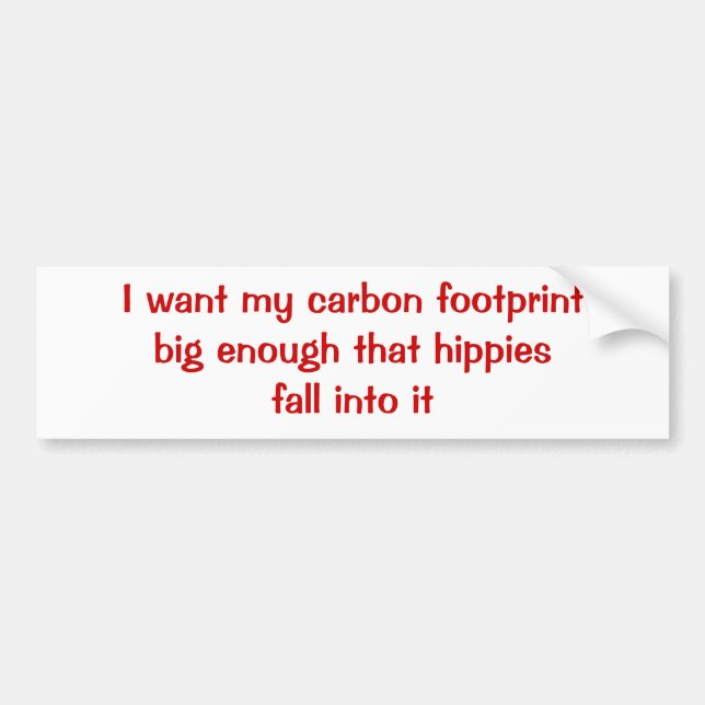 Carbon Footprint Bumper Sticker (Front)