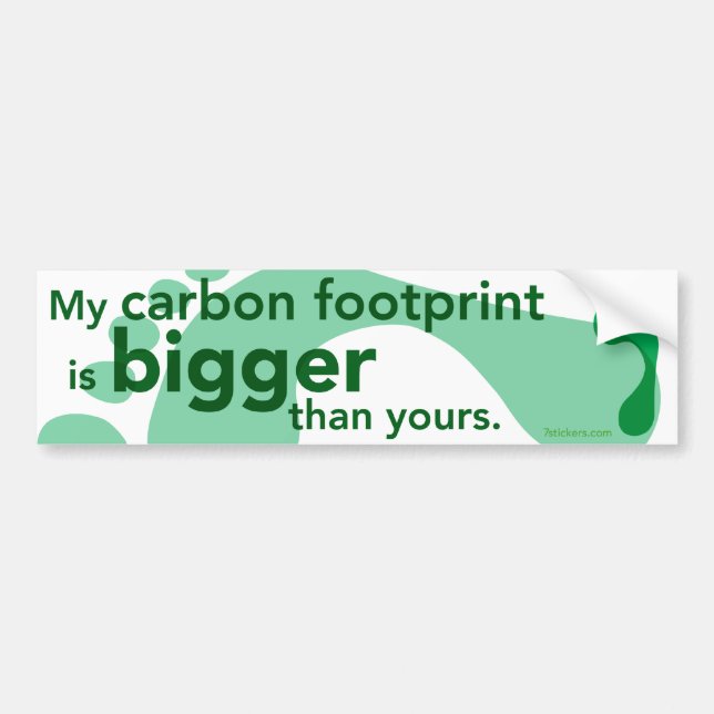 Carbon Footprint Bumper Sticker (Front)