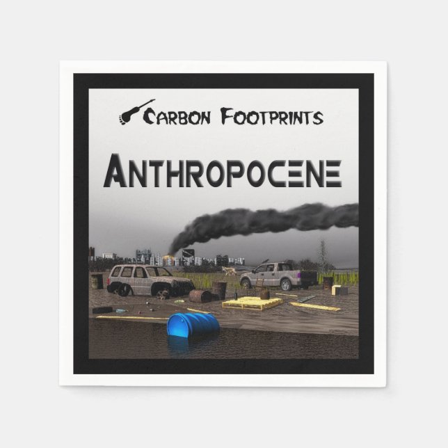 Carbon Footprints - Anthropocene Napkin (Front)
