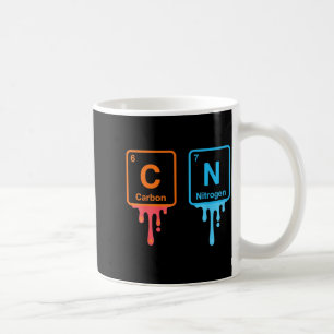 Carbon Nitrogen Science Design Fun Chemistry Lover Coffee Mug