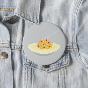 Carbonara_Illustration 4 Inch Round Button