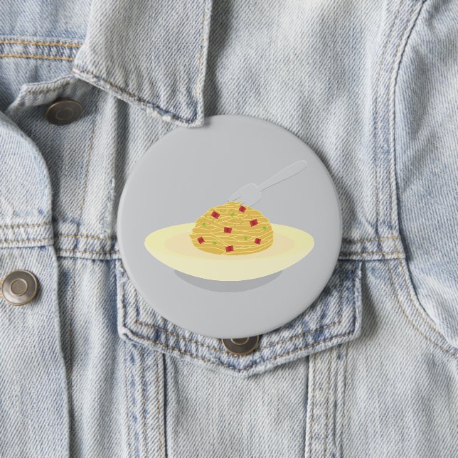 Carbonara_Illustration 4 Inch Round Button (In Situ)