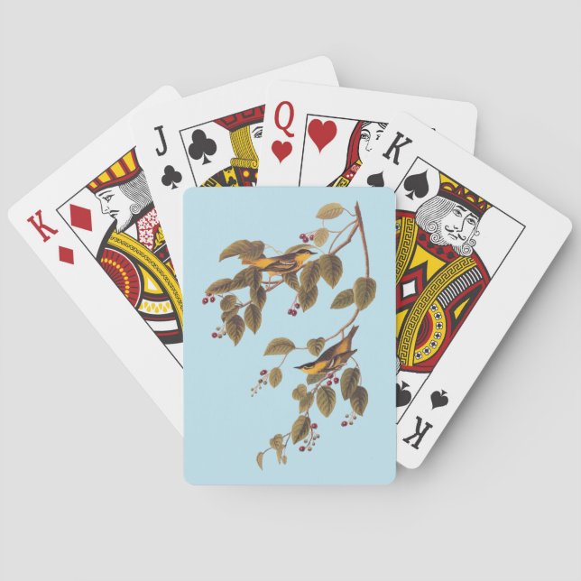 Carbonated Warbler Audubon Bird Playing Cards (Back)