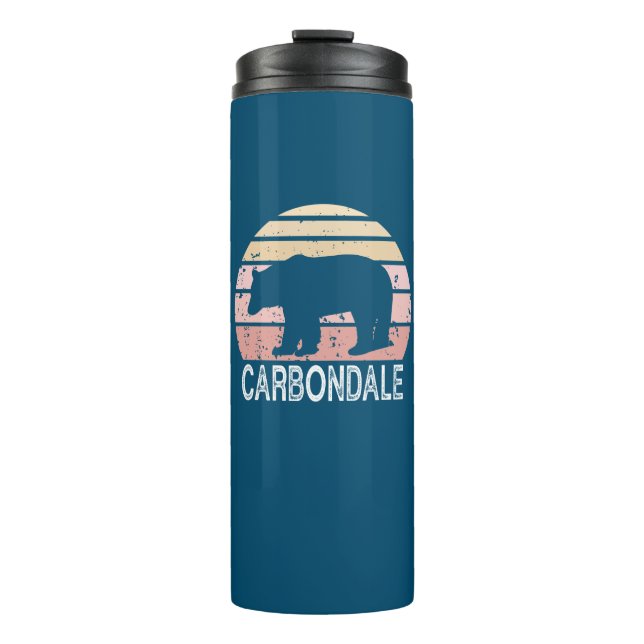 Carbondale Colorado Retro Bear Thermal Tumbler (Front)