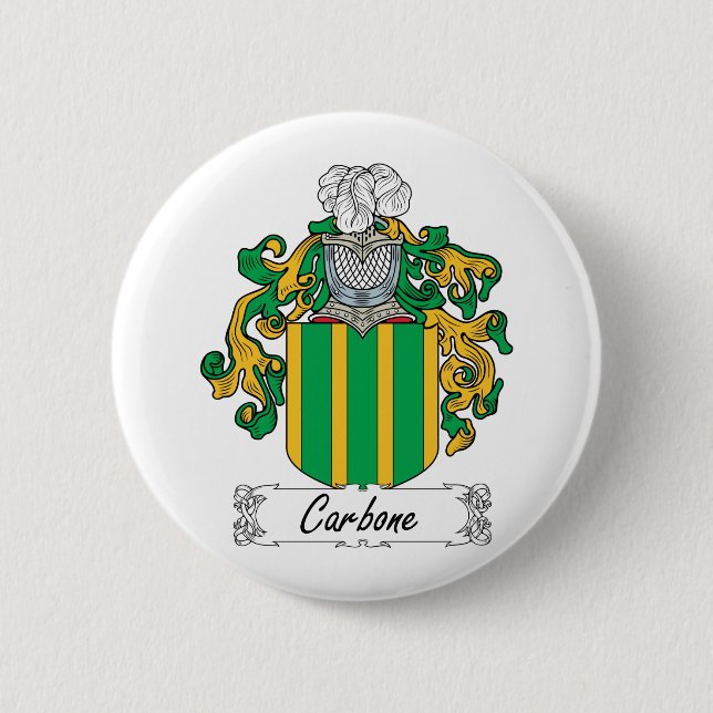 Carbone Family Crest 2 Inch Round Button (Front)