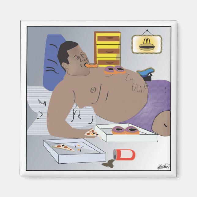 Carbs Make You fat Kitchen Magnet (Front)