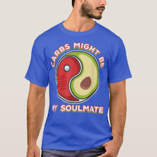 Carbs soulmate food lover yinyang cartoon humour s T-Shirt