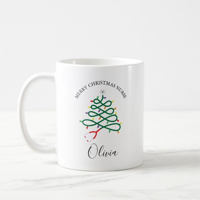 Carburant des infirmières - Mug de Noël mignonne s (Gauche)