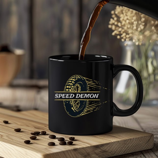 Carburez vos matins avec la tasse de café Démon Vi (Créateur téléchargé)