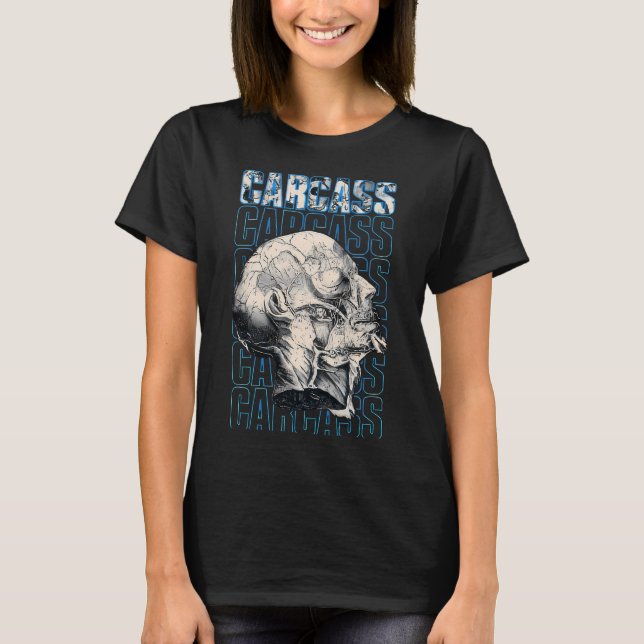 Carcass Necro Head Woven Patch #11 T-Shirt (Front)