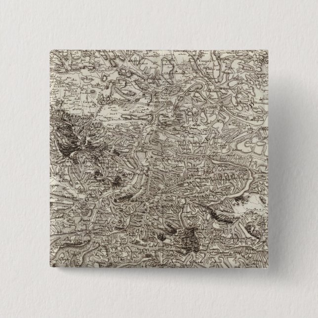 Carcassonne 2 Inch Square Button (Front)