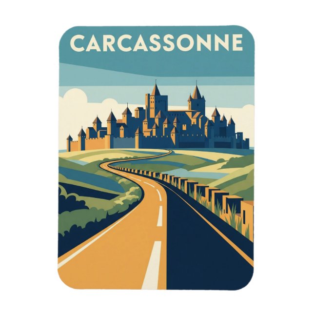 Carcassonne France Travel Magnet (Vertical)